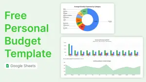 Free personal budget template for Google Sheets